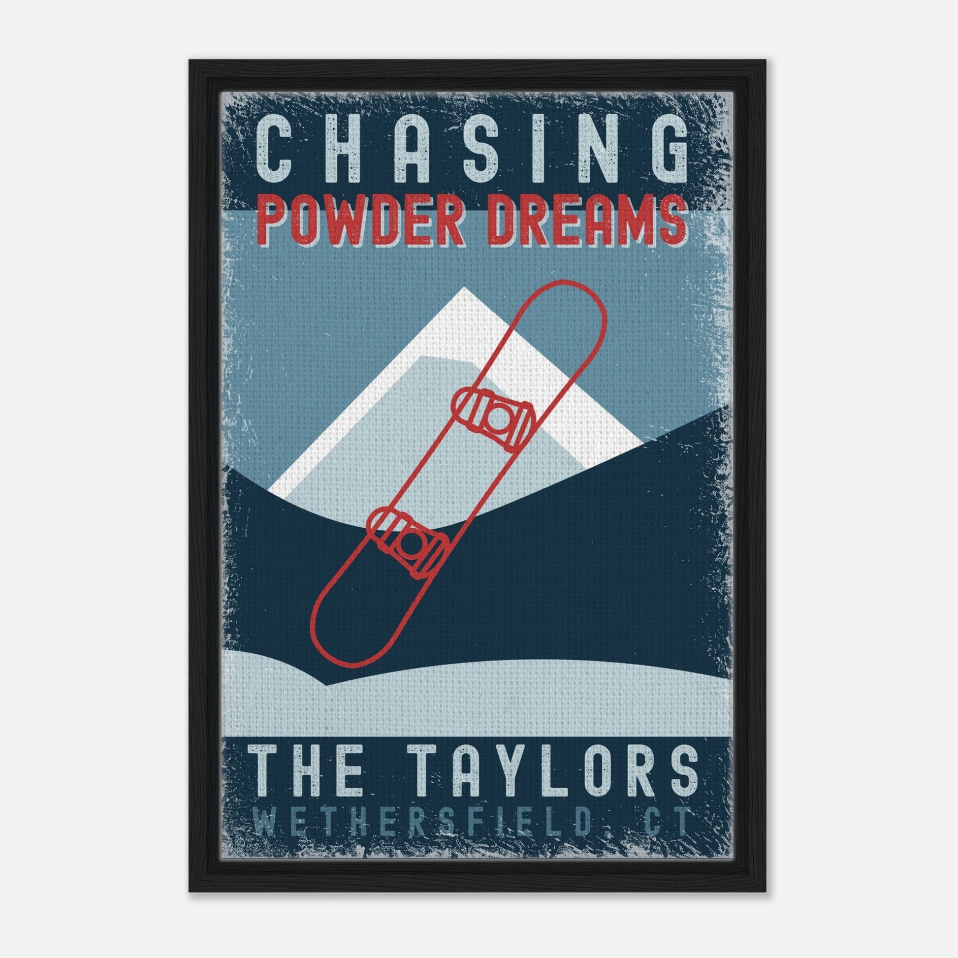 Chasing Powder Dreams Framed Canvas - Out of Office Outfitters - Print Material