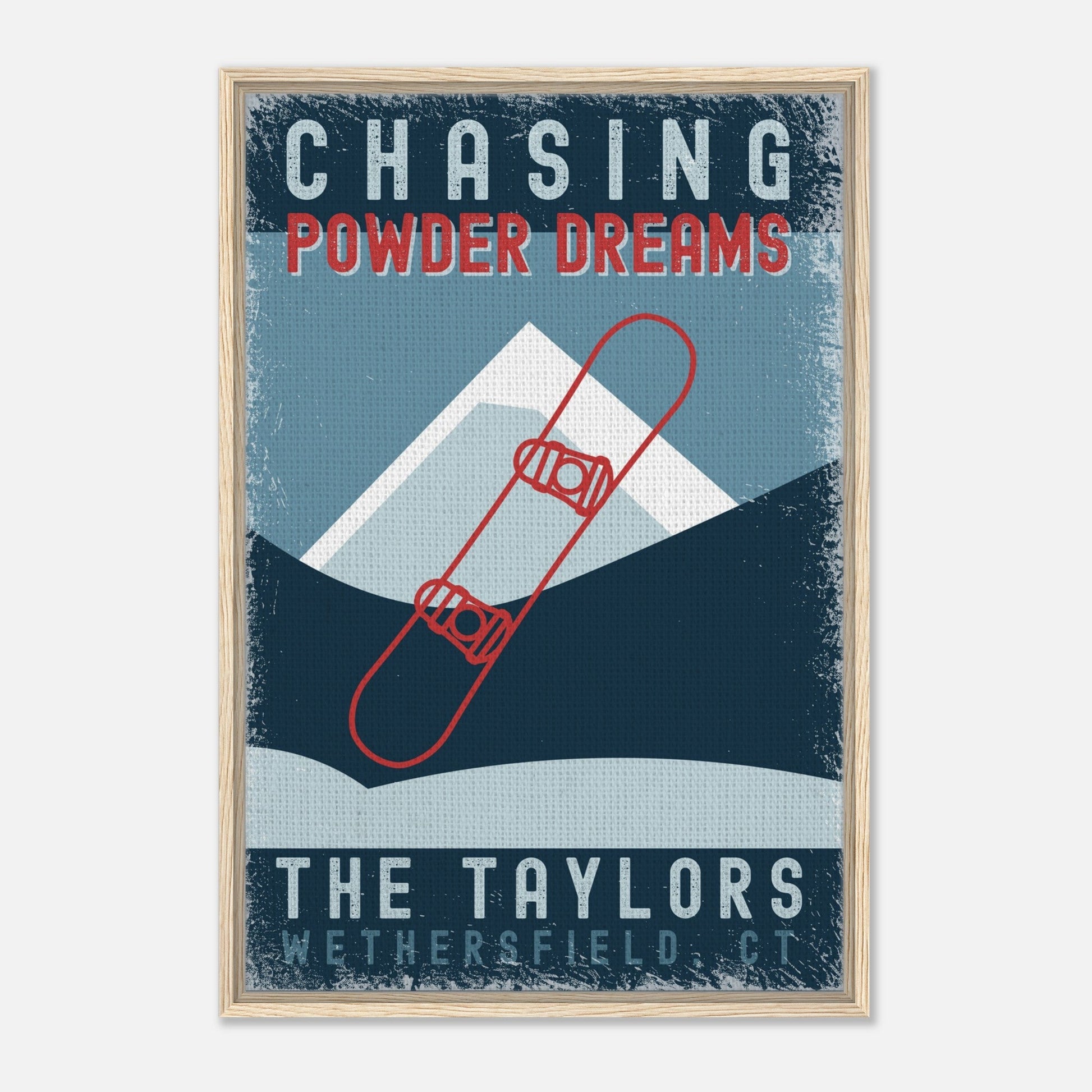 Chasing Powder Dreams Framed Canvas - Out of Office Outfitters - Print Material