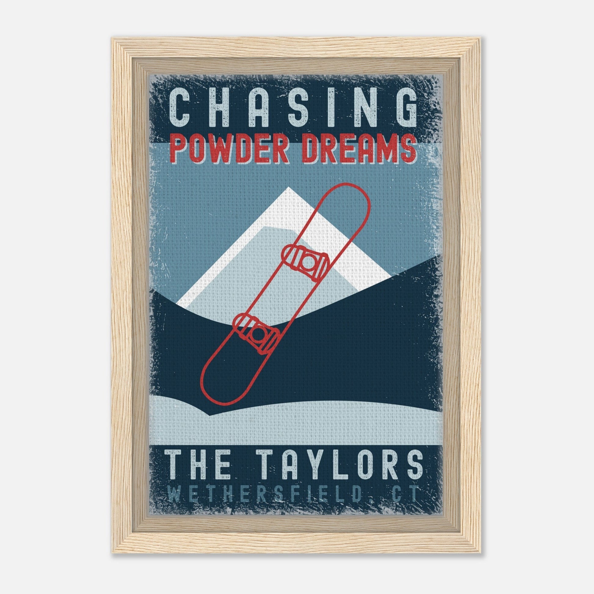 Chasing Powder Dreams Framed Canvas - Out of Office Outfitters - Print Material