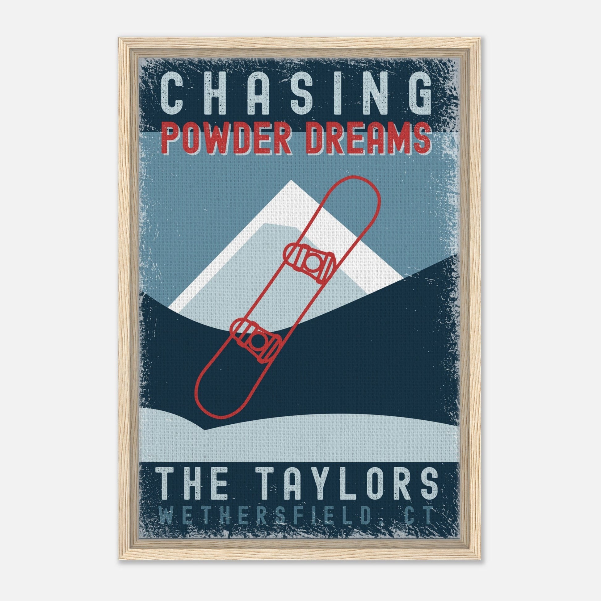 Chasing Powder Dreams Framed Canvas - Out of Office Outfitters - Print Material