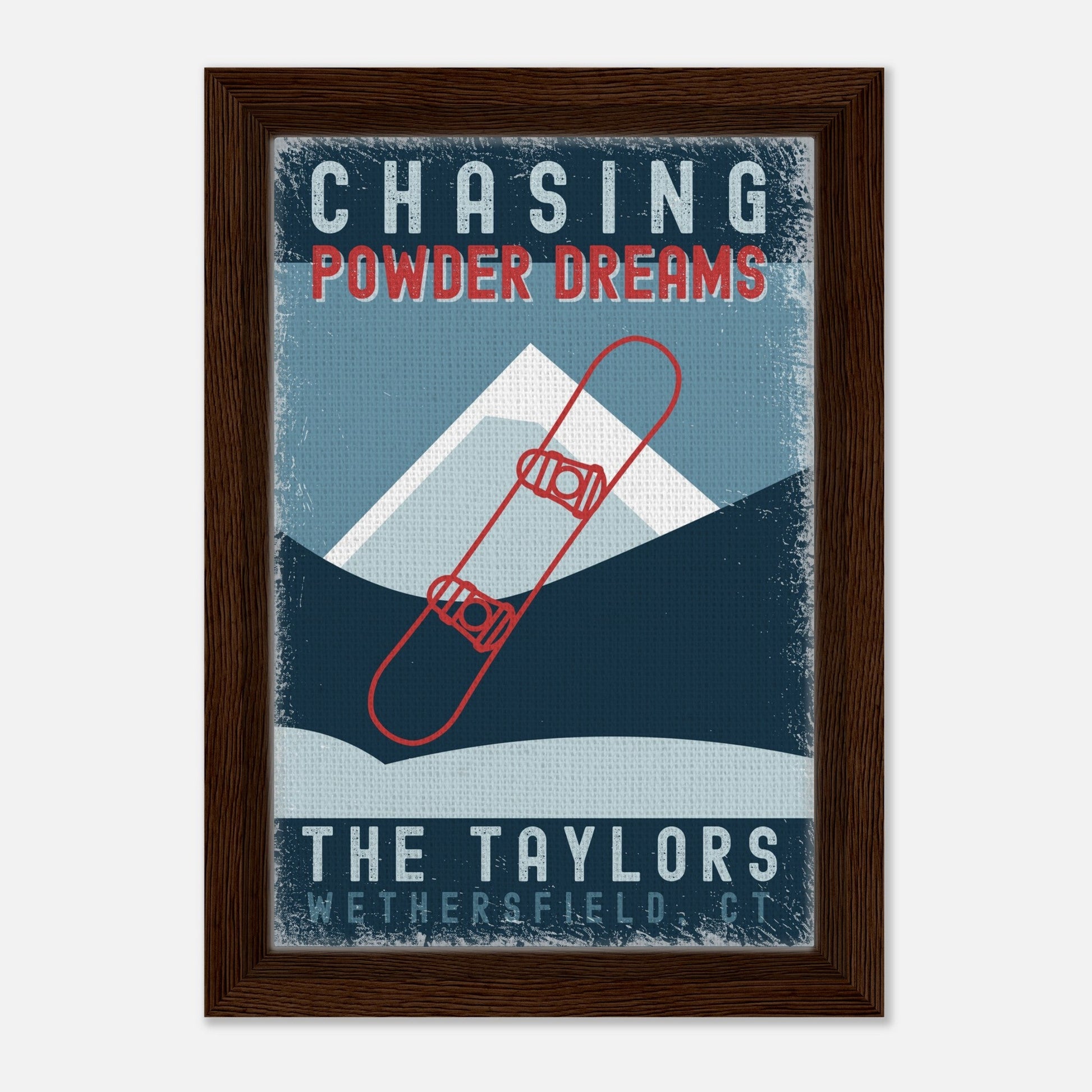 Chasing Powder Dreams Framed Canvas - Out of Office Outfitters - Print Material