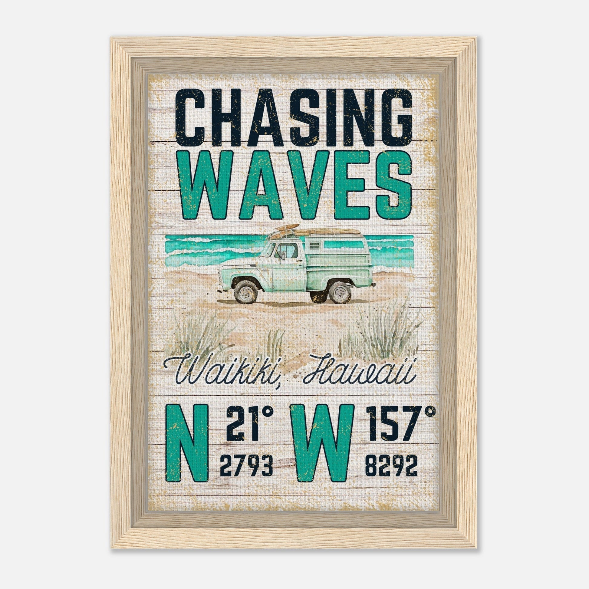 Chasing Waves Framed Canvas - Out of Office Outfitters - Print Material