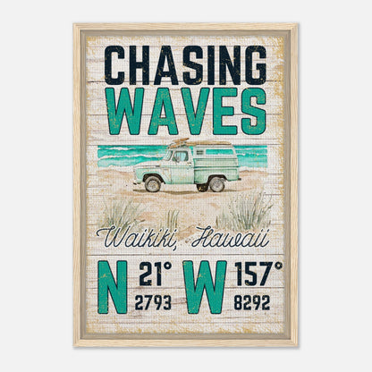 Chasing Waves Framed Canvas - Out of Office Outfitters - Print Material