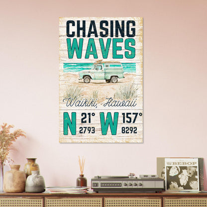 Chasing Waves Poster - Out of Office Outfitters - Print Material