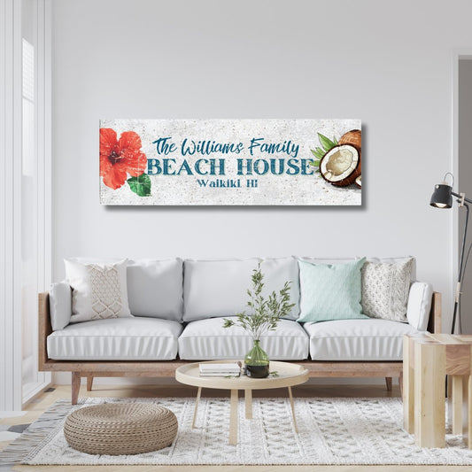 Coconut Beach House Canvas - Out of Office Outfitters - Print Material