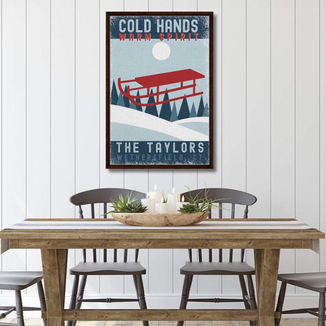 Cold Hands Warm Spirit Framed Canvas - Out of Office Outfitters - Print Material