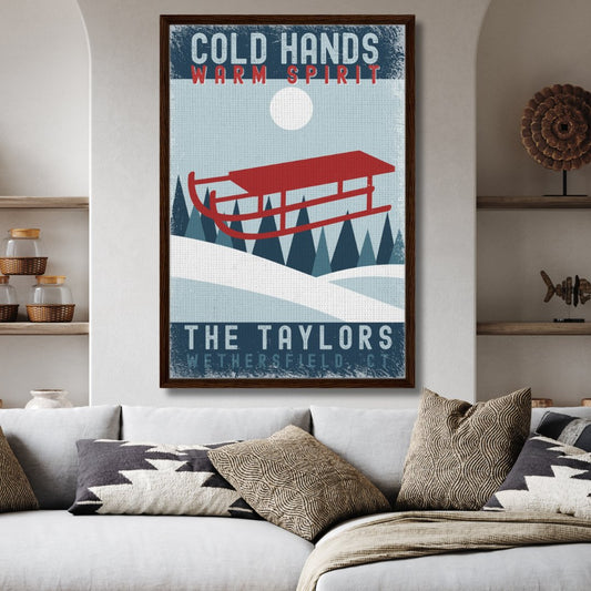 Cold Hands Warm Spirit Framed Canvas - Out of Office Outfitters - Print Material