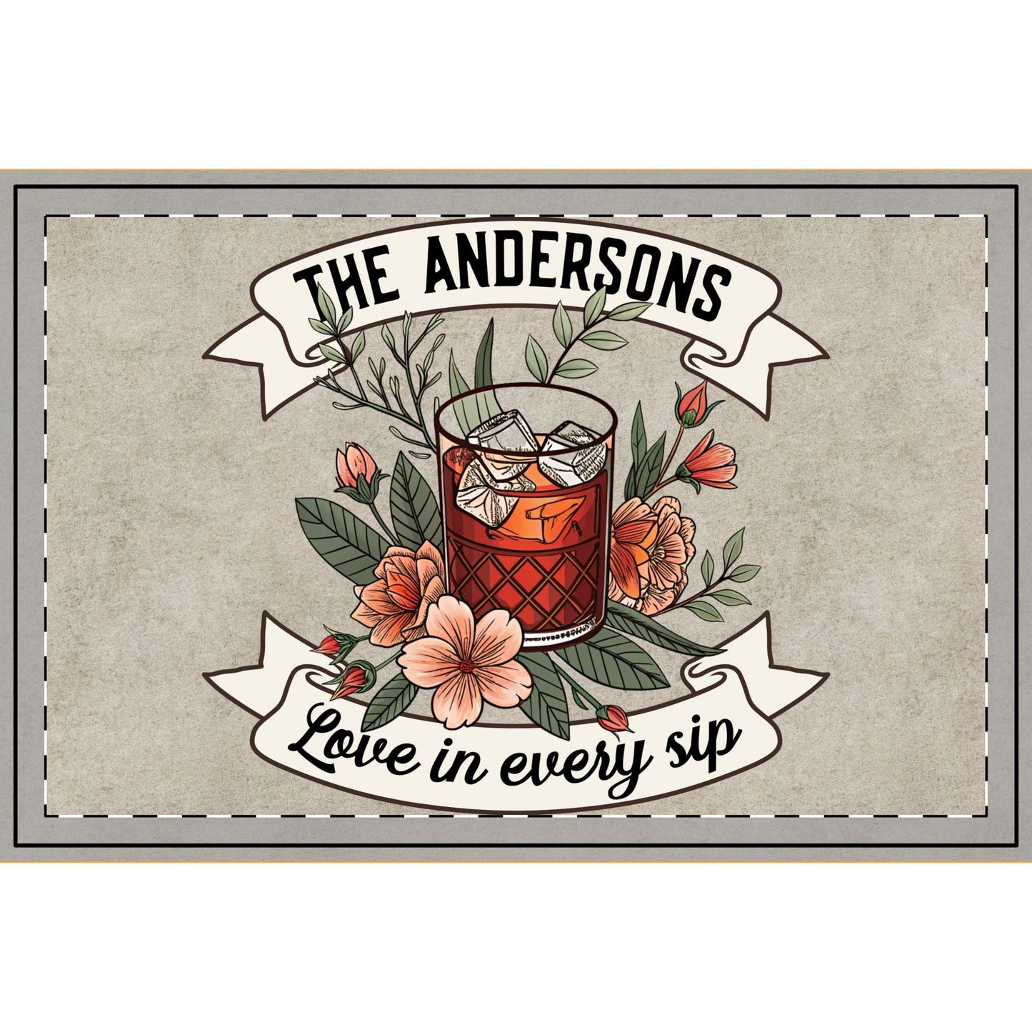 Confetti Conspiracy Signature Cocktail Personalized Large Serving Tray - Out of Office Outfitters - Home Decor