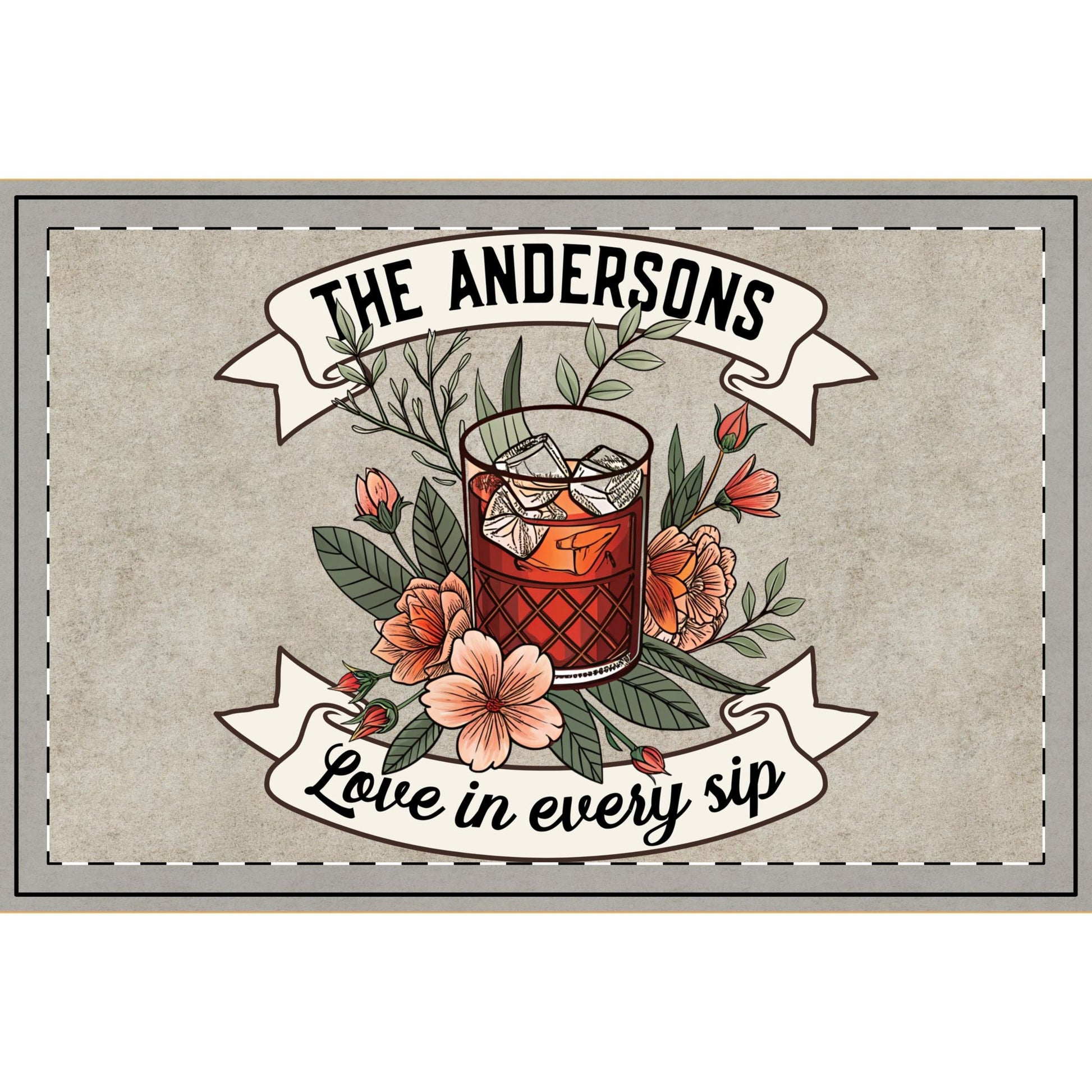 Confetti Conspiracy Signature Cocktail Personalized Large Serving Tray - Out of Office Outfitters - Home Decor