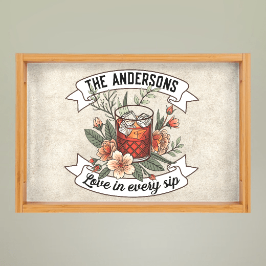 Confetti Conspiracy Signature Cocktail Personalized Large Serving Tray - Out of Office Outfitters - Home Decor