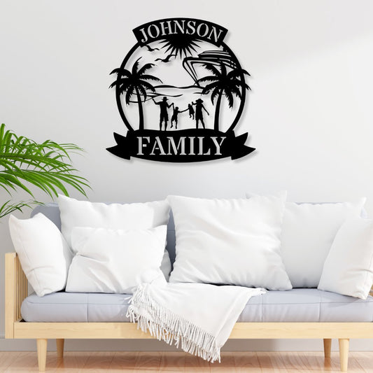 Cruise Paradise Metal Sign (Personalize Me!) - Out of Office Outfitters - Die - Cut Sign