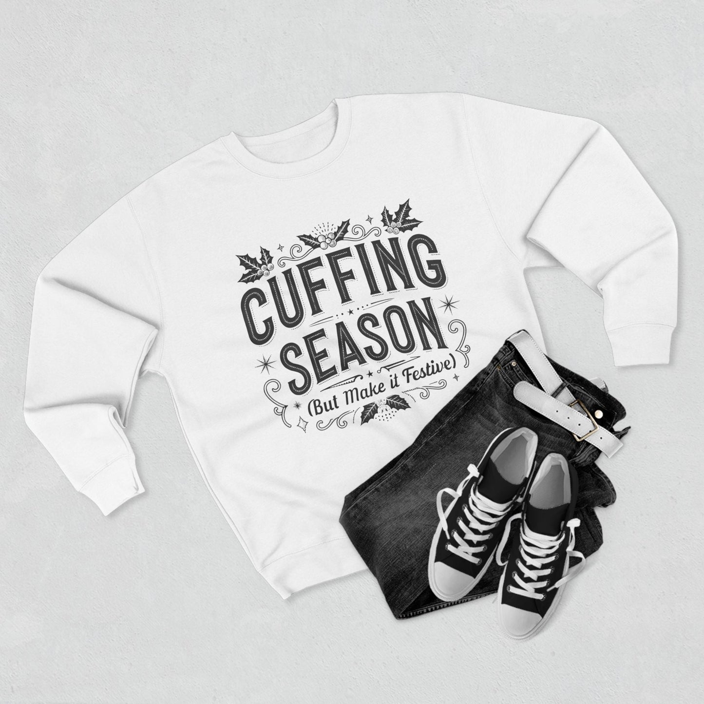 Cuffing Season Christmas Sweatshirt - Out of Office Outfitters - Sweatshirt