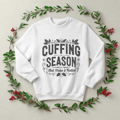 Cuffing Season Christmas Sweatshirt - Out of Office Outfitters - Sweatshirt