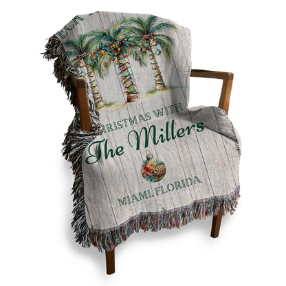 Deck the Palms Woven Blanket - Out of Office Outfitters - Home Decor