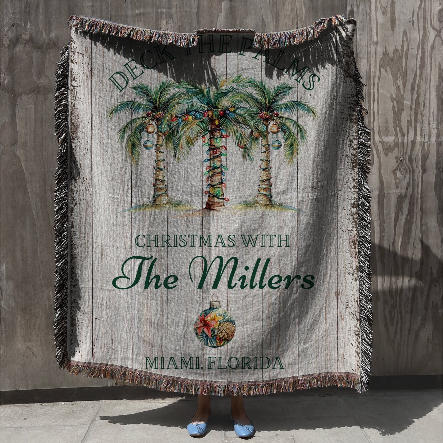 Deck the Palms Woven Blanket - Out of Office Outfitters - Home Decor