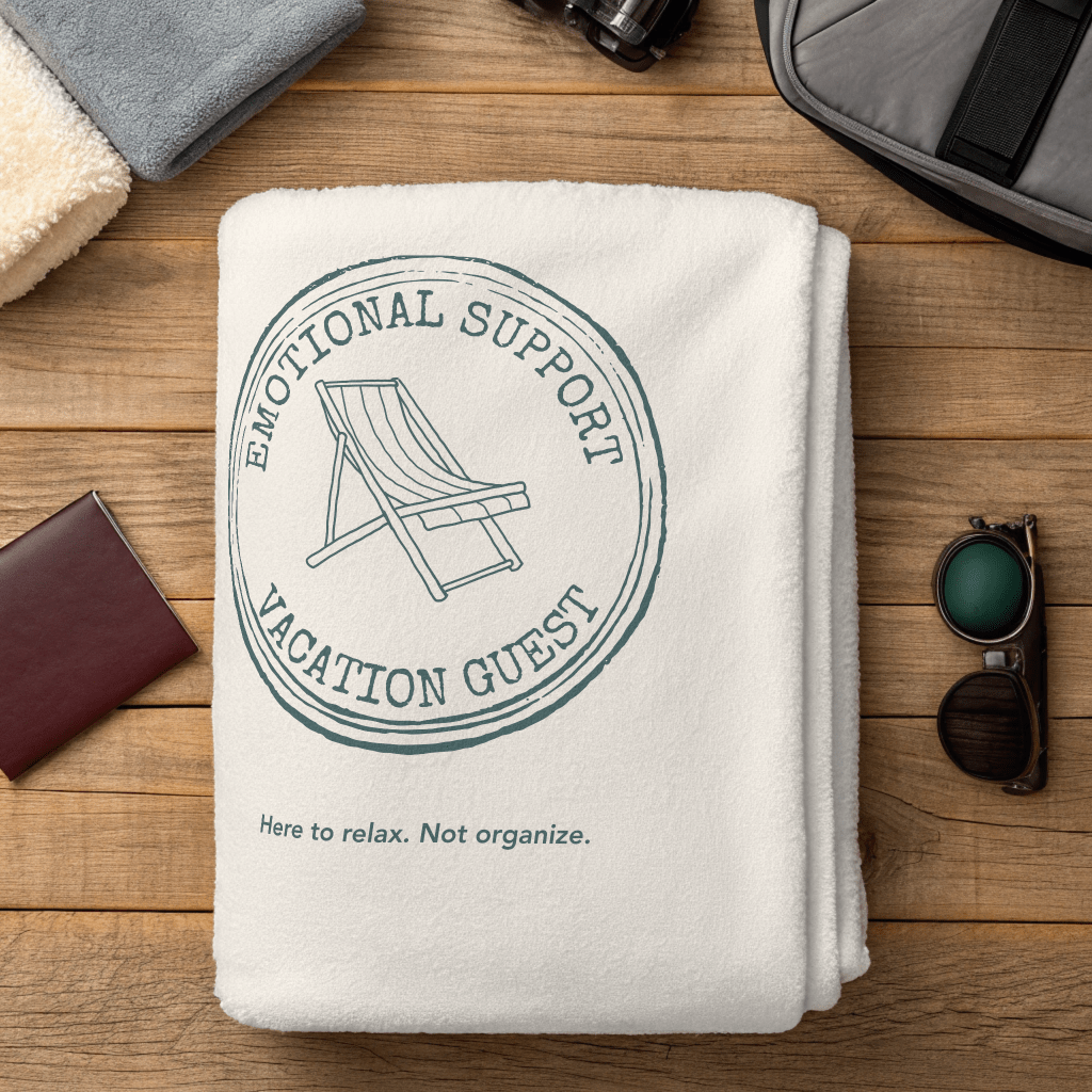 Emotional Support Vacation Guest Blanket - Warm Sherpa Travel Throw - Out of Office Outfitters - Home Decor