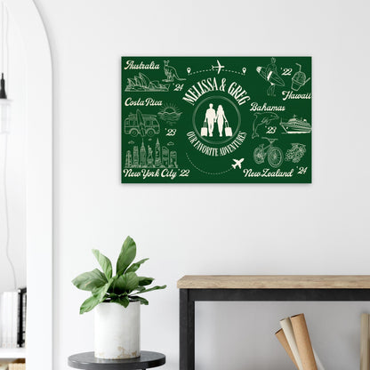 Favorite Travel Memories Wood Print - Out of Office Outfitters - Home Decor