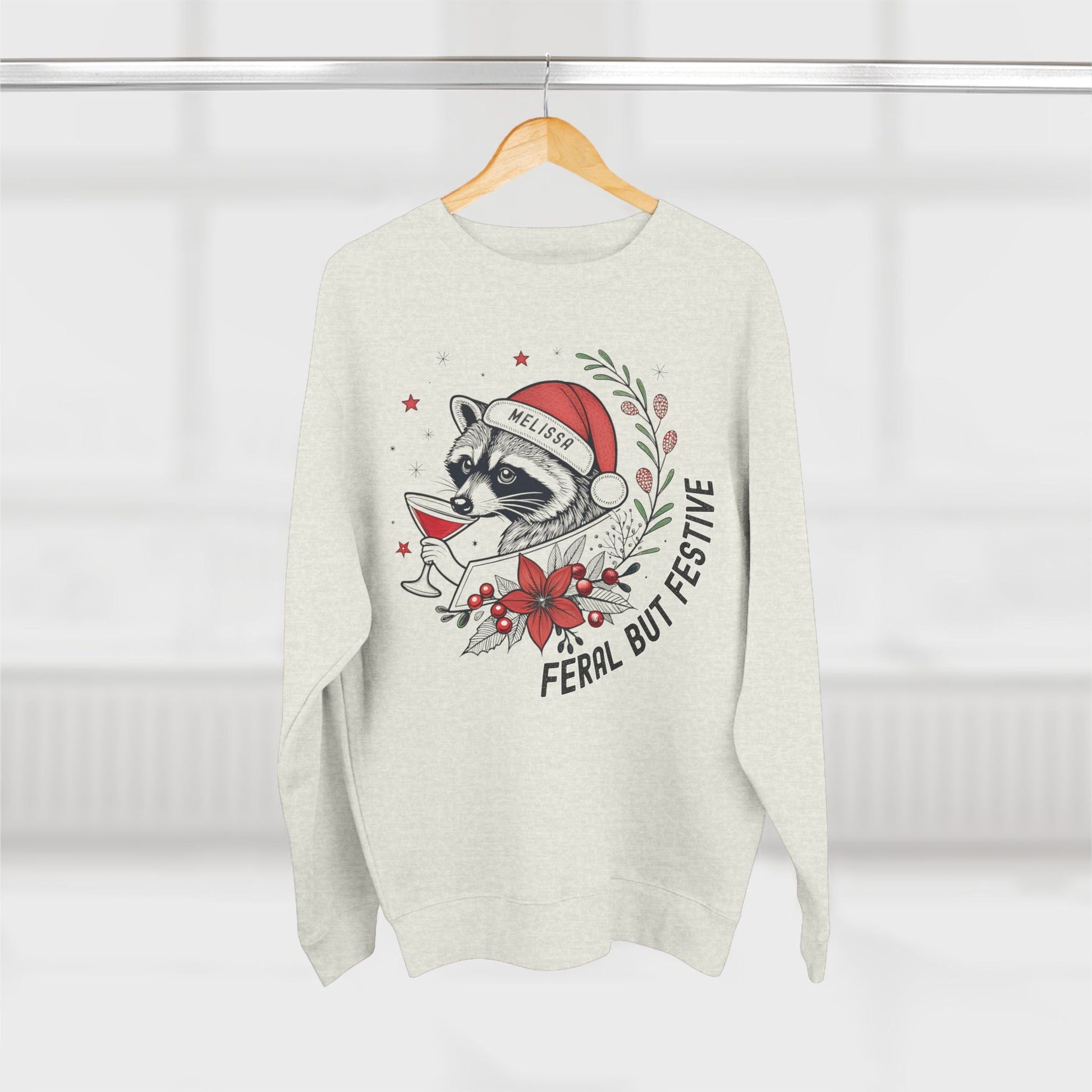 Feral but Festive Christmas Sweatshirt - Out of Office Outfitters - Sweatshirt