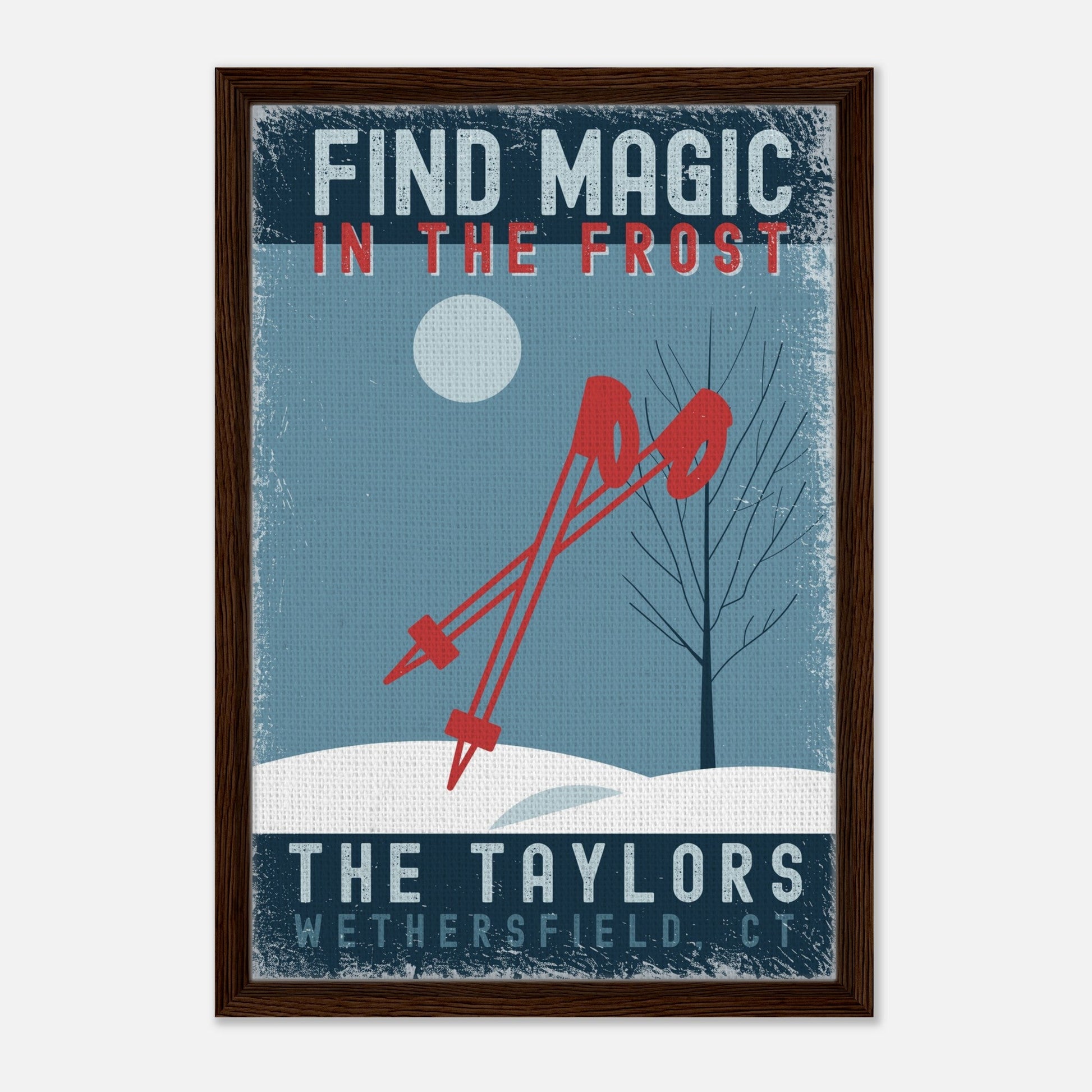 Find Magic in the Frost Framed Canvas - Out of Office Outfitters - Print Material