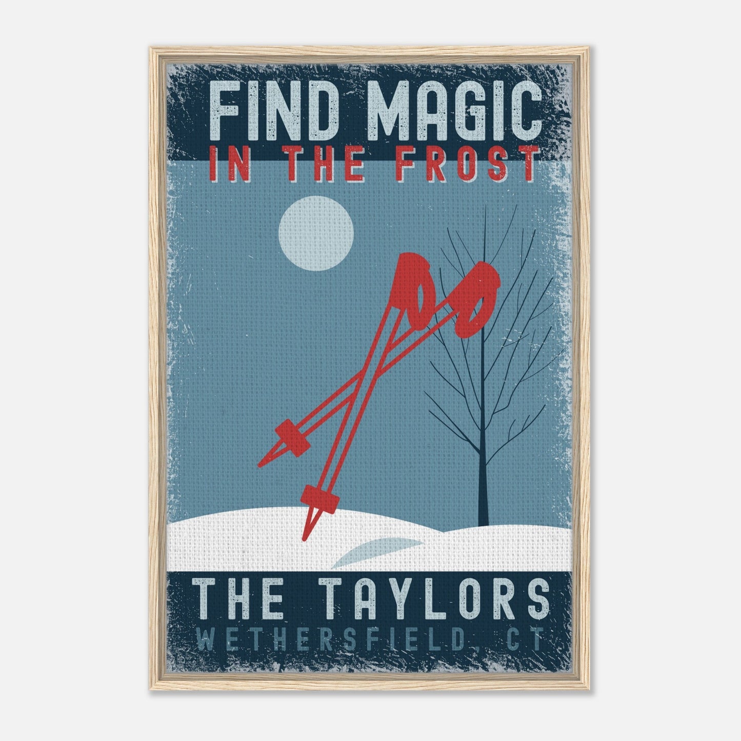 Find Magic in the Frost Framed Canvas - Out of Office Outfitters - Print Material