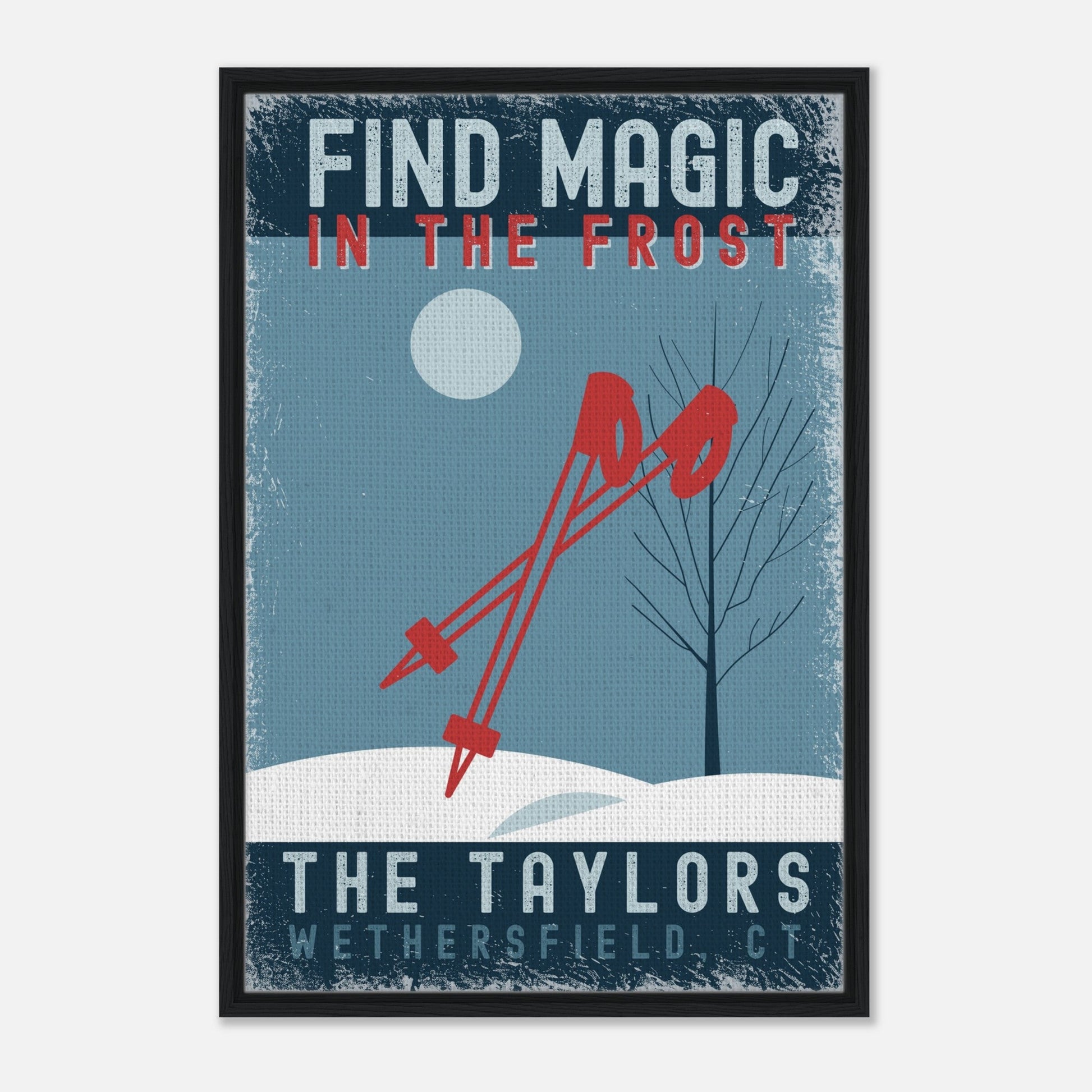 Find Magic in the Frost Framed Canvas - Out of Office Outfitters - Print Material