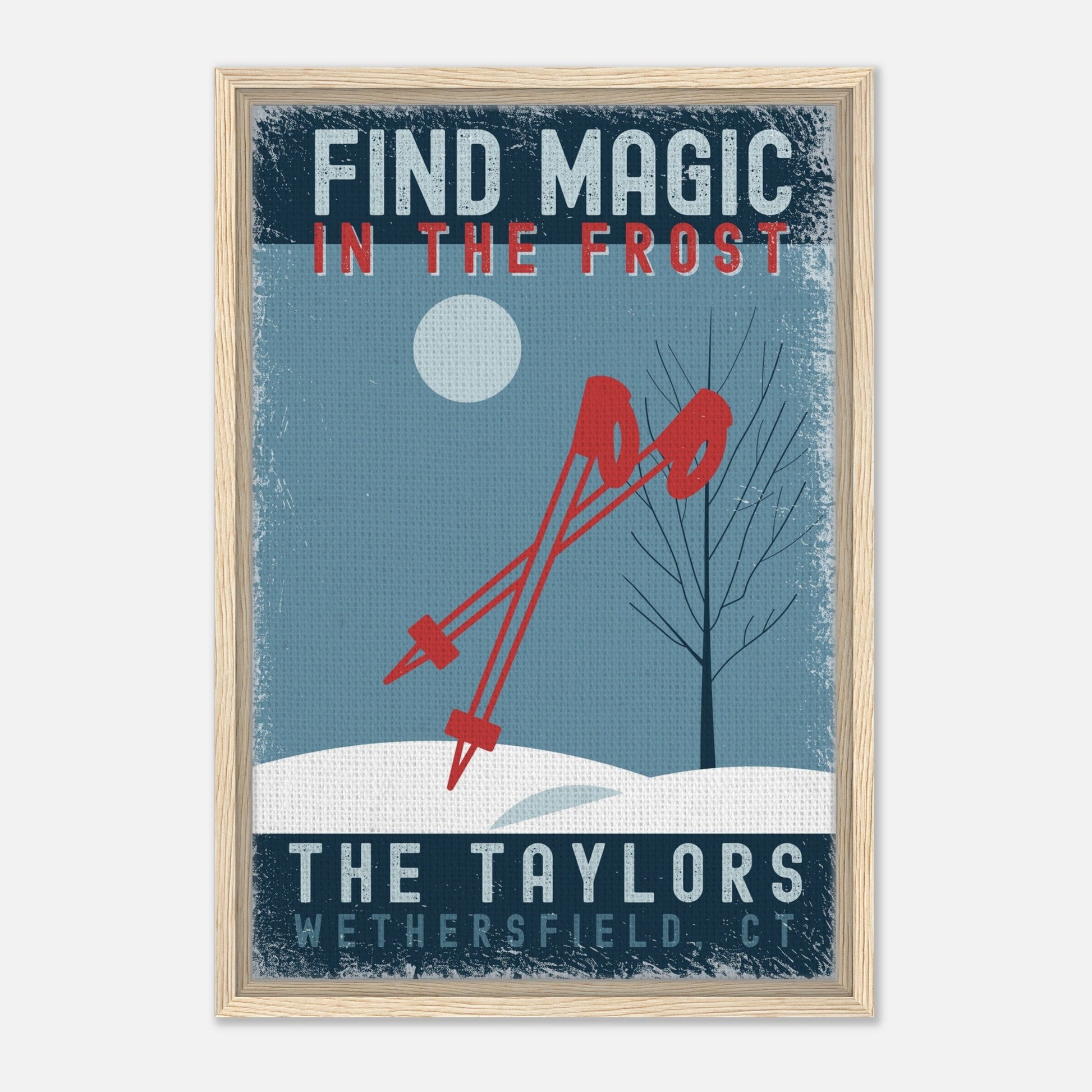 Find Magic in the Frost Framed Canvas - Out of Office Outfitters - Print Material