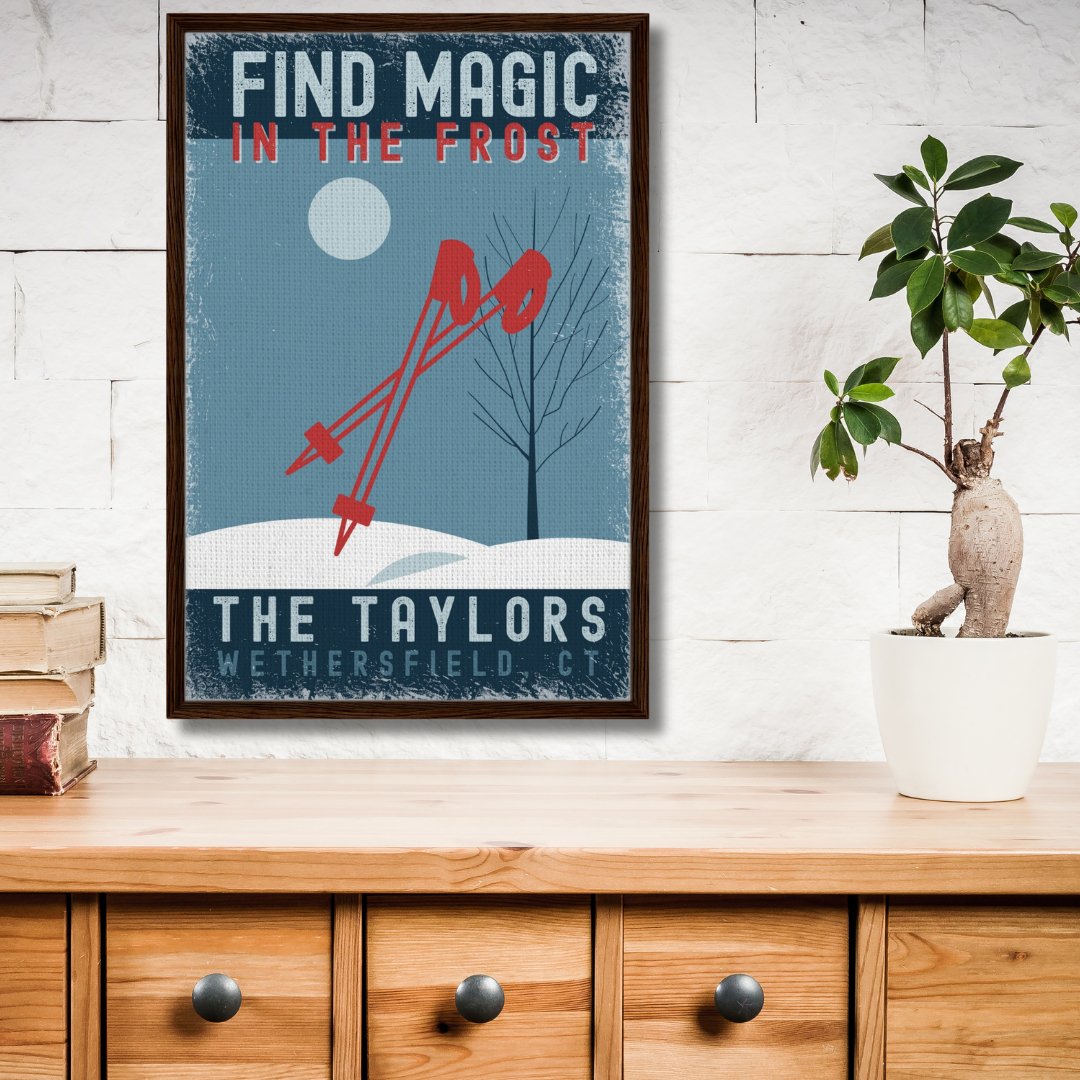 Find Magic in the Frost Framed Canvas - Out of Office Outfitters - Print Material