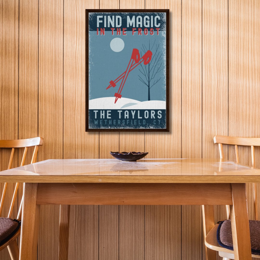 Find Magic in the Frost Framed Canvas - Out of Office Outfitters - Print Material