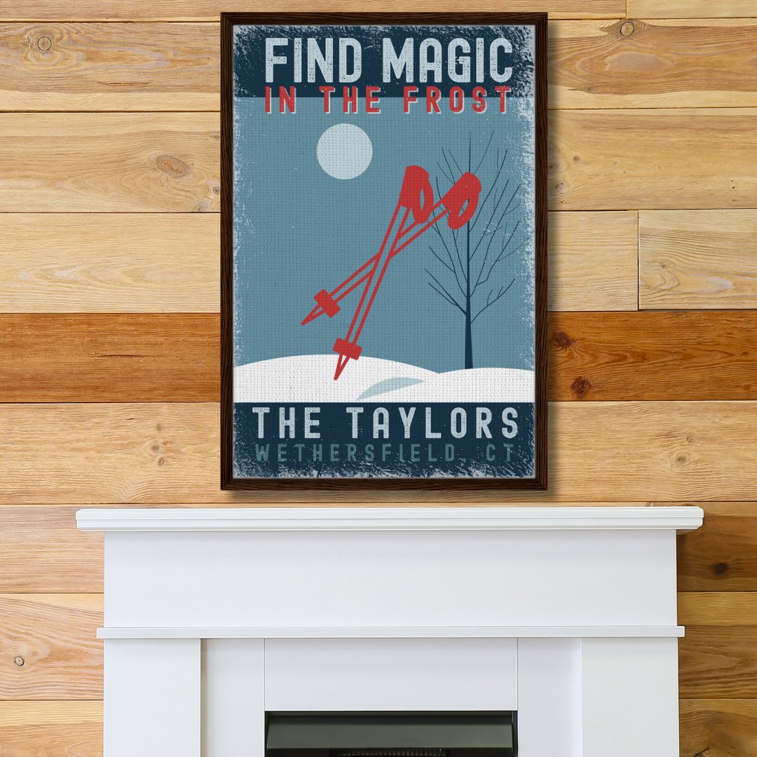 Find Magic in the Frost Framed Canvas - Out of Office Outfitters - Print Material