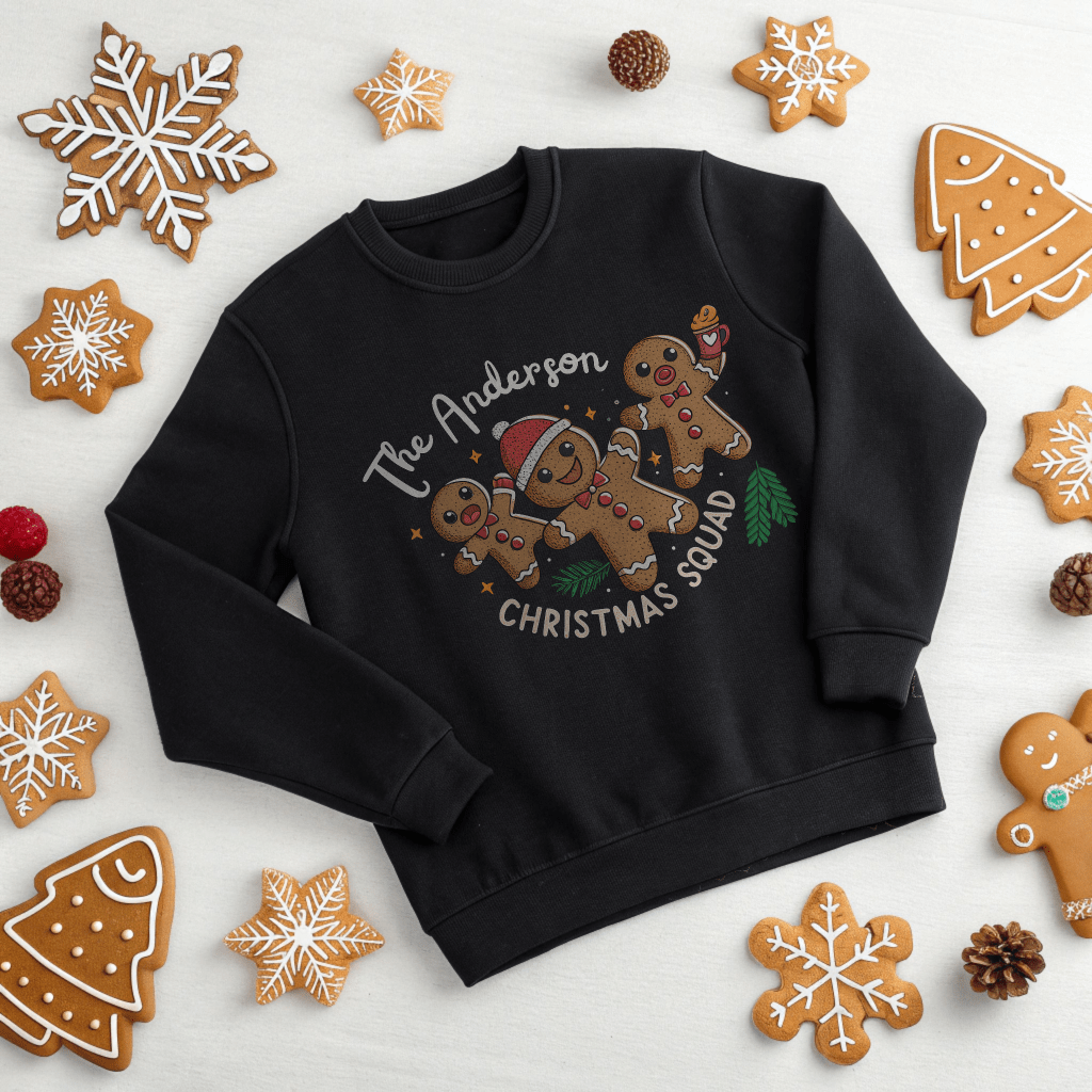 Gingerbread Squad Christmas Sweatshirt - Out of Office Outfitters - Sweatshirt