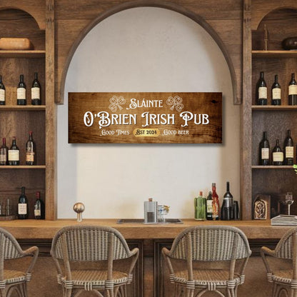 Good Times Irish Pub Sign Canvas - Out of Office Outfitters - Print Material