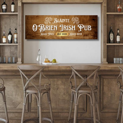 Good Times Irish Pub Sign Canvas - Out of Office Outfitters - Print Material