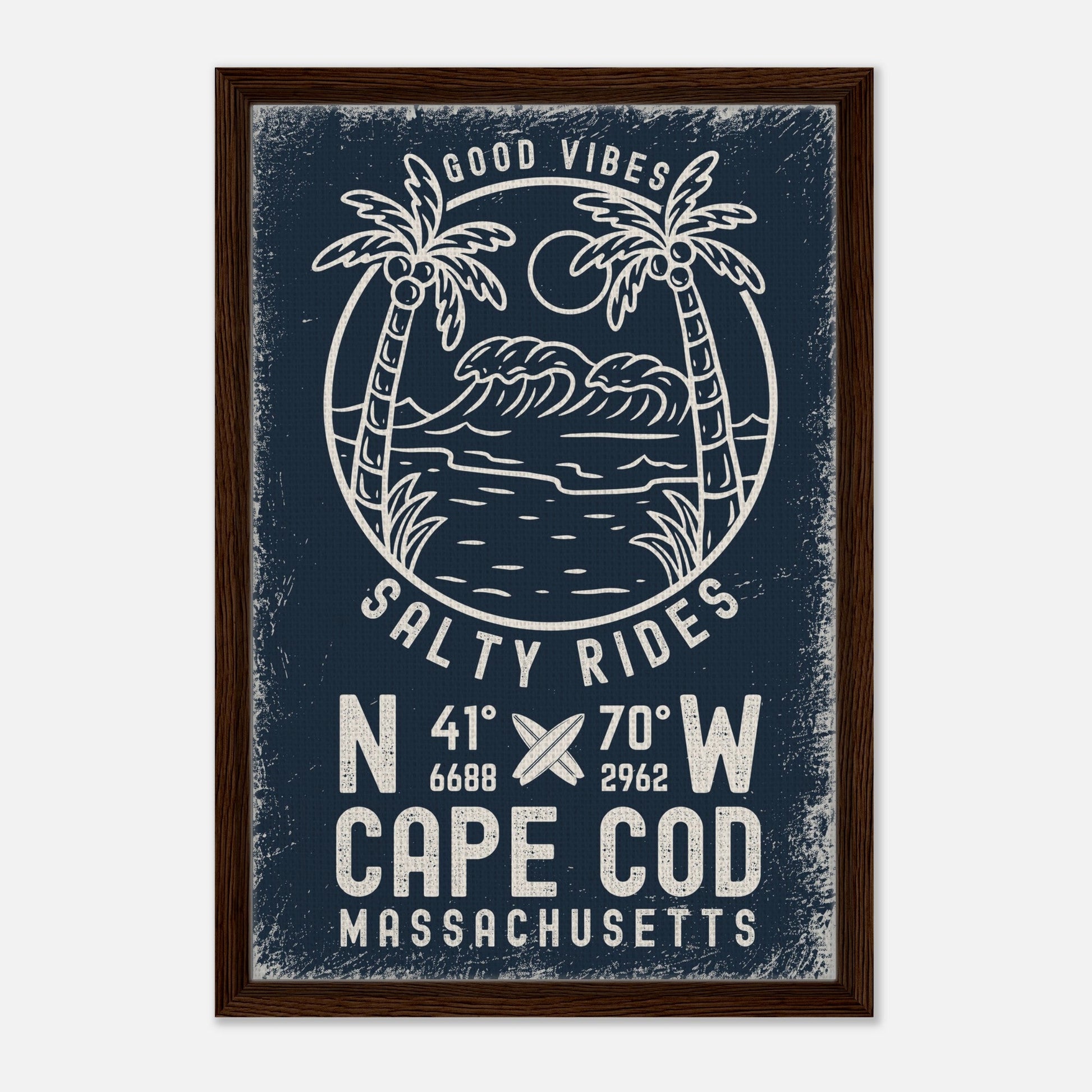 Good Vibes Salty Rides Framed Canvas - Out of Office Outfitters - Print Material