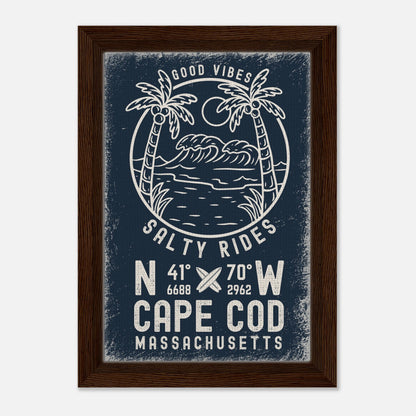 Good Vibes Salty Rides Framed Canvas - Out of Office Outfitters - Print Material