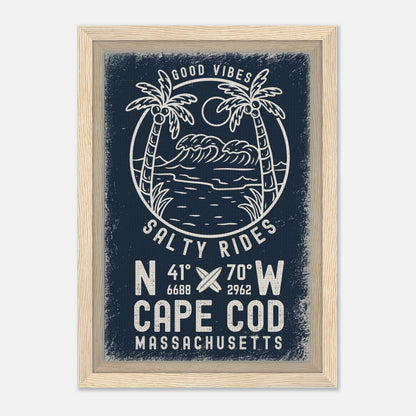 Good Vibes Salty Rides Framed Canvas - Out of Office Outfitters - Print Material