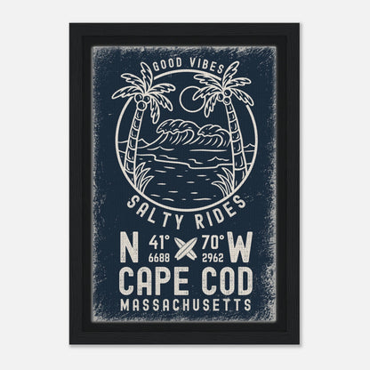 Good Vibes Salty Rides Framed Canvas - Out of Office Outfitters - Print Material