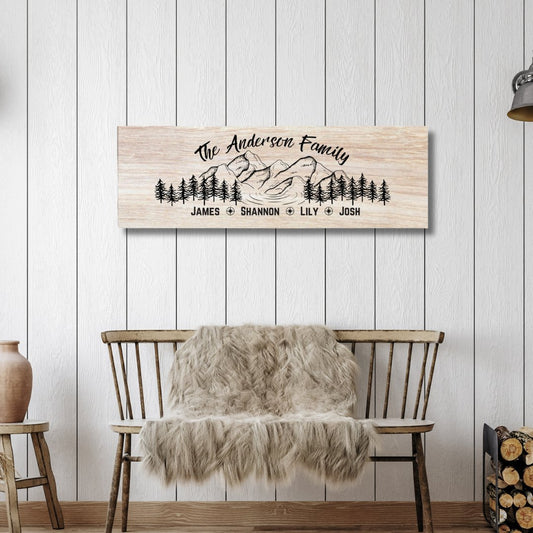 Hiking Family Canvas - Out of Office Outfitters - Print Material