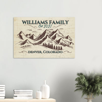 Hiking Family Wood Print - Out of Office Outfitters - Home Decor