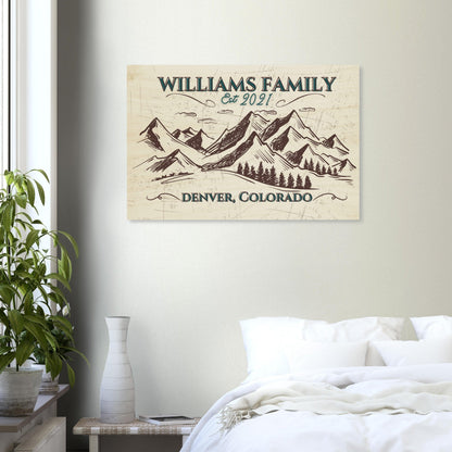 Hiking Family Wood Print - Out of Office Outfitters - Home Decor