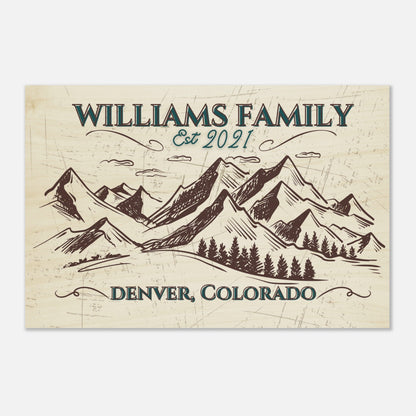 Hiking Family Wood Print - Out of Office Outfitters - Home Decor