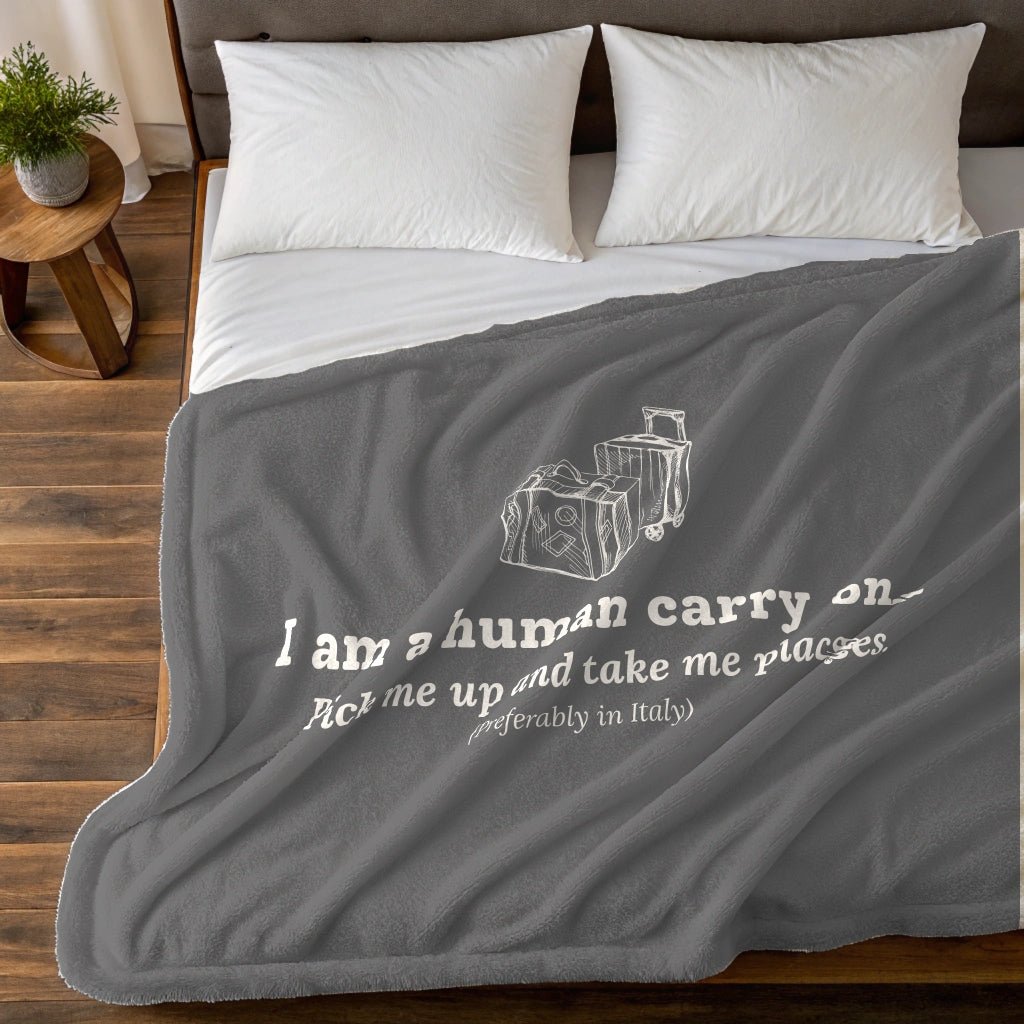 Human Carry On Blanket - Warm Sherpa Travel Throw - Out of Office Outfitters - Home Decor