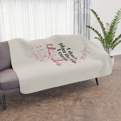 I Curate the Travel Vibes Blanket - Warm Sherpa Travel Throw - Out of Office Outfitters - Home Decor