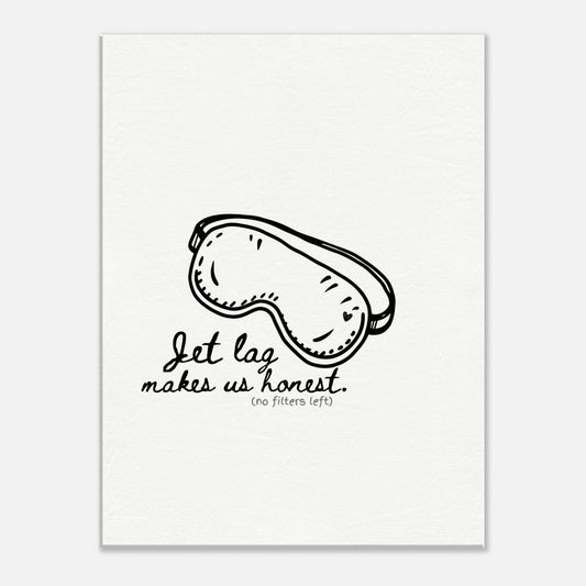 Jet Lag Makes Us Honest - Travel Couple Canvas Wall Art - Out of Office Outfitters - Print Material