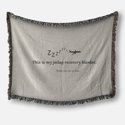 Jetlag Recovery Blanket - Woven Keepsake Travel Memory Throw - Out of Office Outfitters - Home Decor