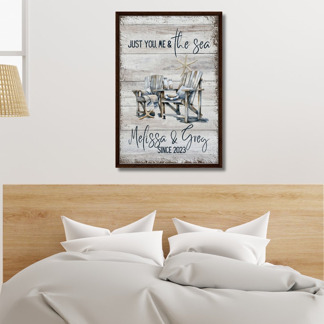 Just You, Me & the Sea Framed Canvas - Out of Office Outfitters - Print Material