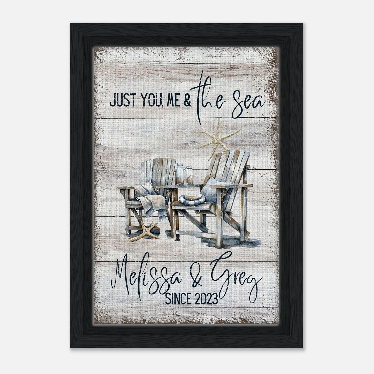 Just You, Me & the Sea Framed Canvas - Out of Office Outfitters - Print Material