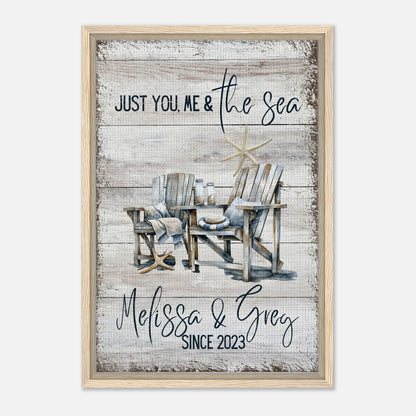 Just You, Me & the Sea Framed Canvas - Out of Office Outfitters - Print Material