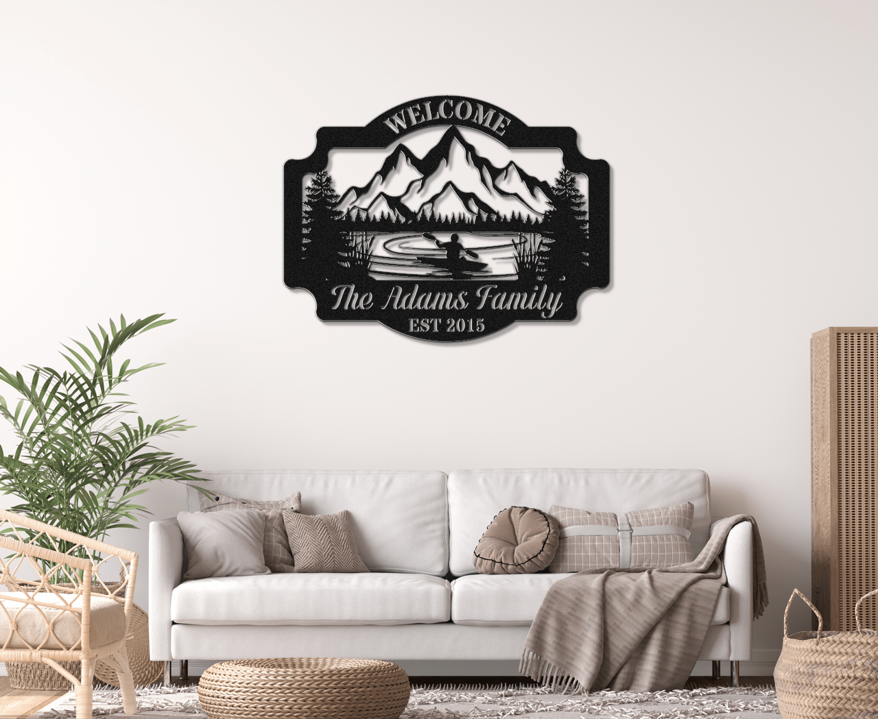 Kayaker Welcome Sign - Out of Office Outfitters - Die - Cut Sign