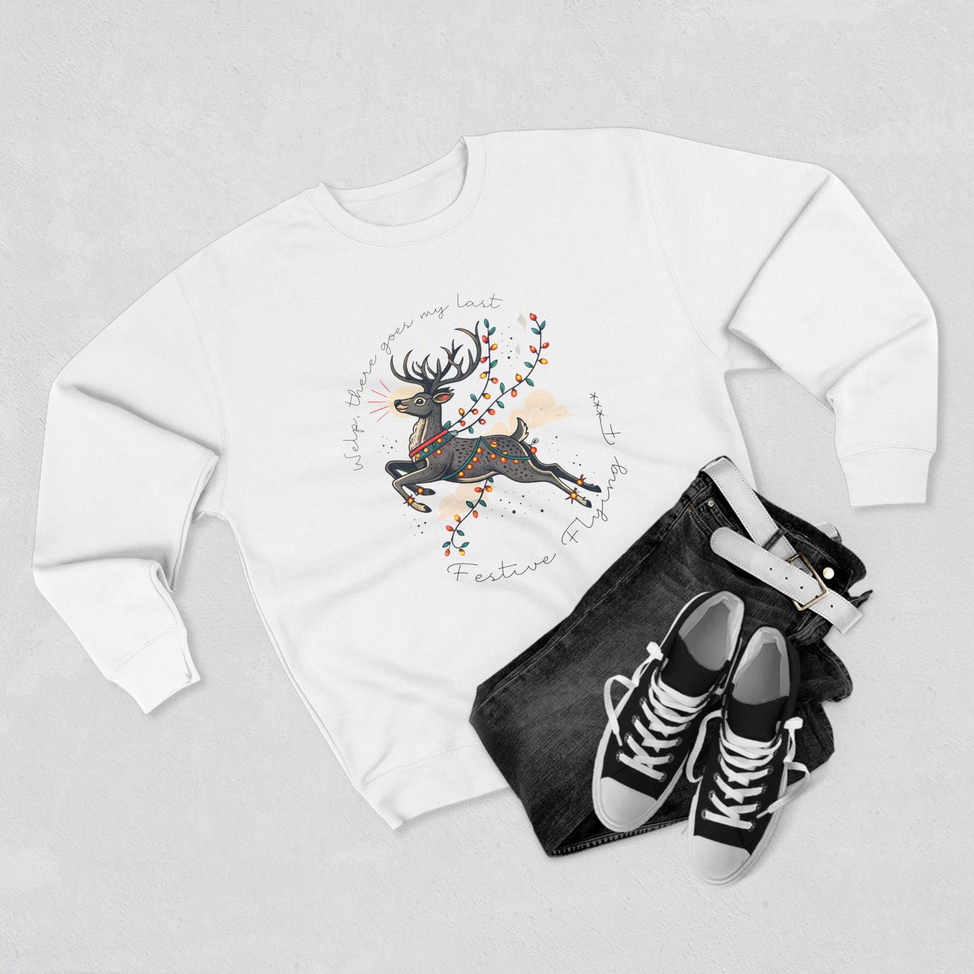 Last Festive Flying .... Christmas Sweatshirt - Out of Office Outfitters - Sweatshirt