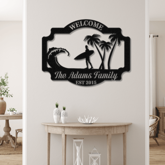 Let's Surf Welcome Sign - Out of Office Outfitters - Die - Cut Sign